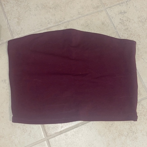 Garage Tops - Garage Tube top, maroon,size medium